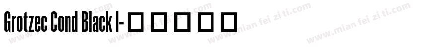 Grotzec Cond Black I字体转换